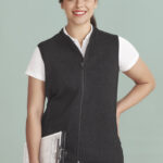 Womens Nova Zip Front Vest - Black Marle