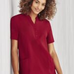 Womens Florence Plain Tunic - Cherry