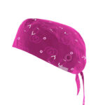 Unisex Pink Printed Scrub Cap - Pink