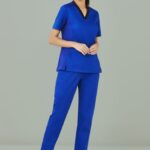 Womens Riley Straight Leg Scrub Pant - Electric Blue