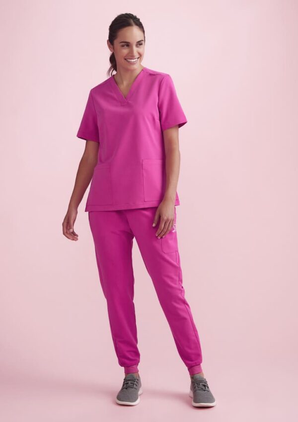 Womens Pink Jogger Scrub Pant - Image 2