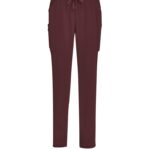 Womens Avery Slim Leg Scrub Pant - Burgundy