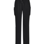 Womens Avery Straight Leg Scrub Pant - Black