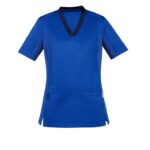 Womens Riley Stretch Scrub Top - Electric Blue