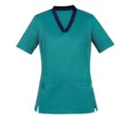 Womens Riley Stretch Scrub Top - Teal