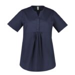 Womens Rose Tunic Scrub Top - Midnight Navy
