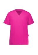 Womens Pink V-neck Scrub Top