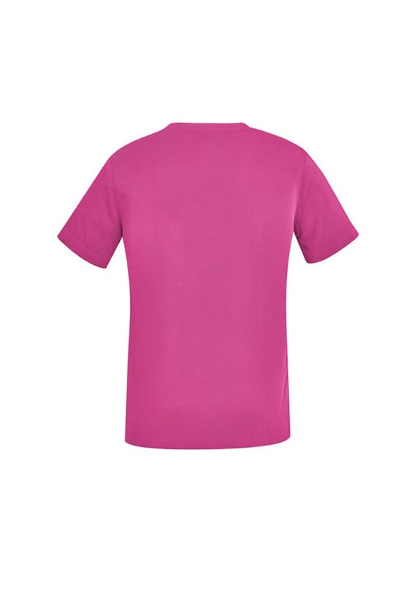 Unisex Pink V-neck Scrub Top - Image 4
