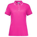 Womens Pink Short Sleeve Polo - Pink