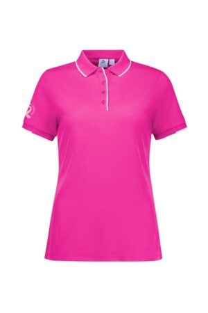 Womens Pink Short Sleeve Polo