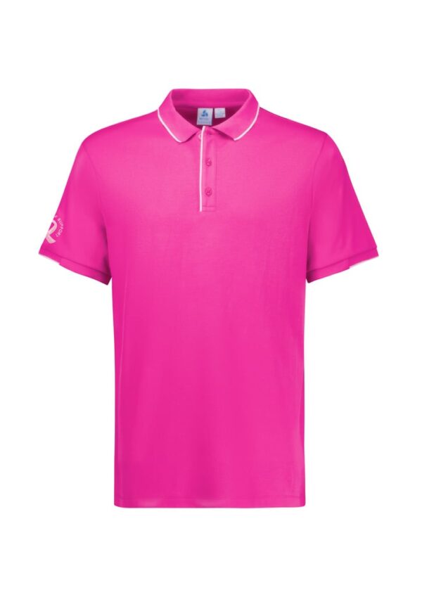 Mens Pink Short Sleeve Polo - Image 9