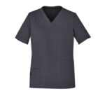 Womens Avery V-neck Scrub Top - Charcoal