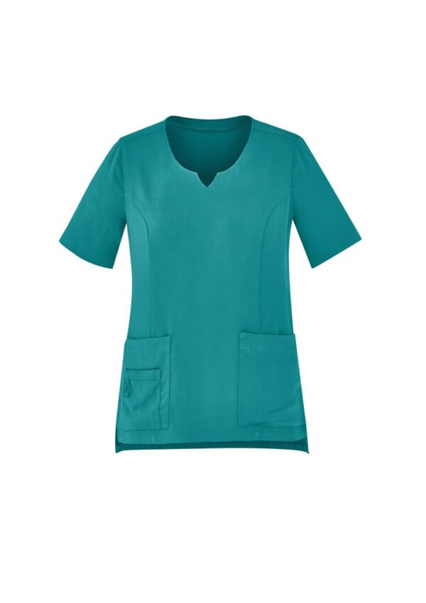 Womens Avery Round Neck Scrub Top - Image 11