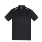 Mens Academy Short Sleeve Polo - Black/white