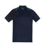 Mens Academy Short Sleeve Polo - Navy/teal