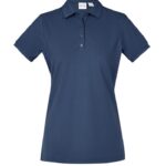 Womens City Short Sleeve Polo - Mineral Blue