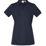 Womens City Short Sleeve Polo - Navy