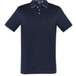 Mens Aston Short Sleeve Polo - Navy/silver Grey