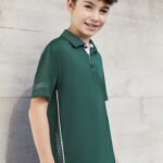 Kids Balance Short Sleeve Polo - Forest/white