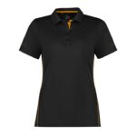 Womens Balance Short Sleeve Polo - Black/gold