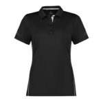 Womens Balance Short Sleeve Polo - Black/white
