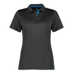 Womens Balance Short Sleeve Polo - Grey/cyan