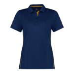 Womens Balance Short Sleeve Polo - Navy/gold