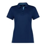 Womens Balance Short Sleeve Polo - Navy/sky