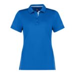 Womens Balance Short Sleeve Polo - Royal/white
