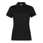 Womens Action Short Sleeve Polo - Black