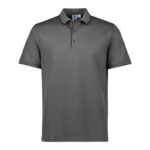 Mens Focus Short Sleeve Polo - Ash/black