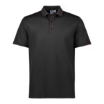 Mens Focus Short Sleeve Polo - Black/red