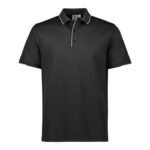 Mens Focus Short Sleeve Polo - Black/white