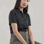 Womens Orbit Short Sleeve Polo - Black