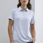 Womens Orbit Short Sleeve Polo - Silver