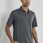 Mens Orbit Short Sleeve Polo - Dark Grey Carbon