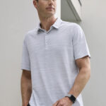 Mens Orbit Short Sleeve Polo - Silver