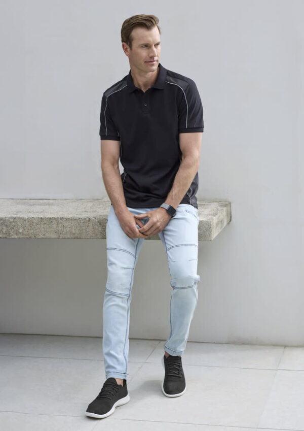 Unisex Grid Short Sleeve Polo - Image 11