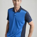 Mens Dart Short Sleeve Polo - Navy/royal
