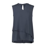 Womens Seville Sleeveless Layered Blouse - Storm Blue