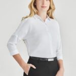 Womens Dahlia 3/4 Sleeve Blouse - White