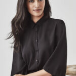 Womens Lucy 3/4 Sleeve Blouse - Black