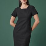 Womens Renew Short Sleeve Dress - Pencil Black