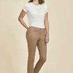 Womens Slim Leg Stretch Chino Pant - Desert
