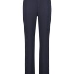 Womens Scuba Ponte Mid-rise Pull-on Pant - Navy