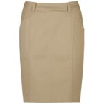 Womens Mid Waist Stretch Chino Skirt - Desert