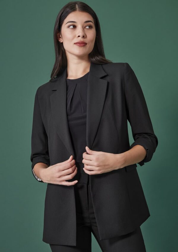 Womens Renew Double Breasted Longline Jacket - Image 4