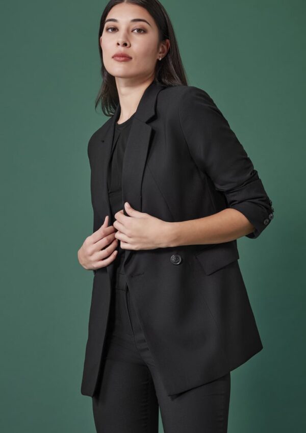 Womens Renew Double Breasted Longline Jacket - Image 7