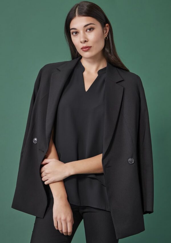 Womens Renew Double Breasted Longline Jacket - Image 8