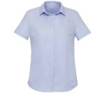 Womens Charlie Short Sleeve Shirt - Blue Chambray